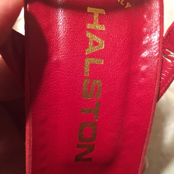 SIREN RED  SUEDE VINTAGE HALSTON heels❤️ - Picture 4 of 5